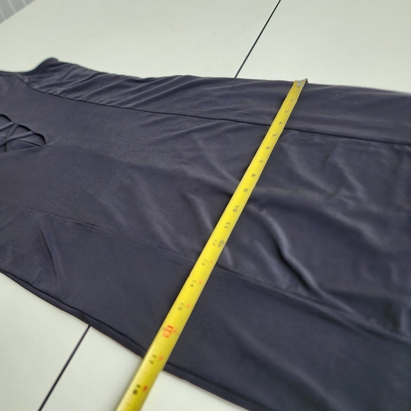 Dice Deep V-Neck Knit Dress Women's Lace Up Sleeveless Straps Stretch Sz M - Picture 10 of 13